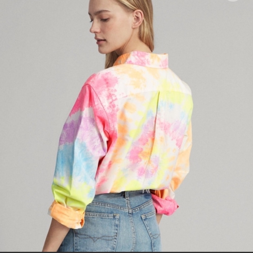 RALPH LAUREN Big Fit Tie Dye Shirt XL - Picture 4 of 14